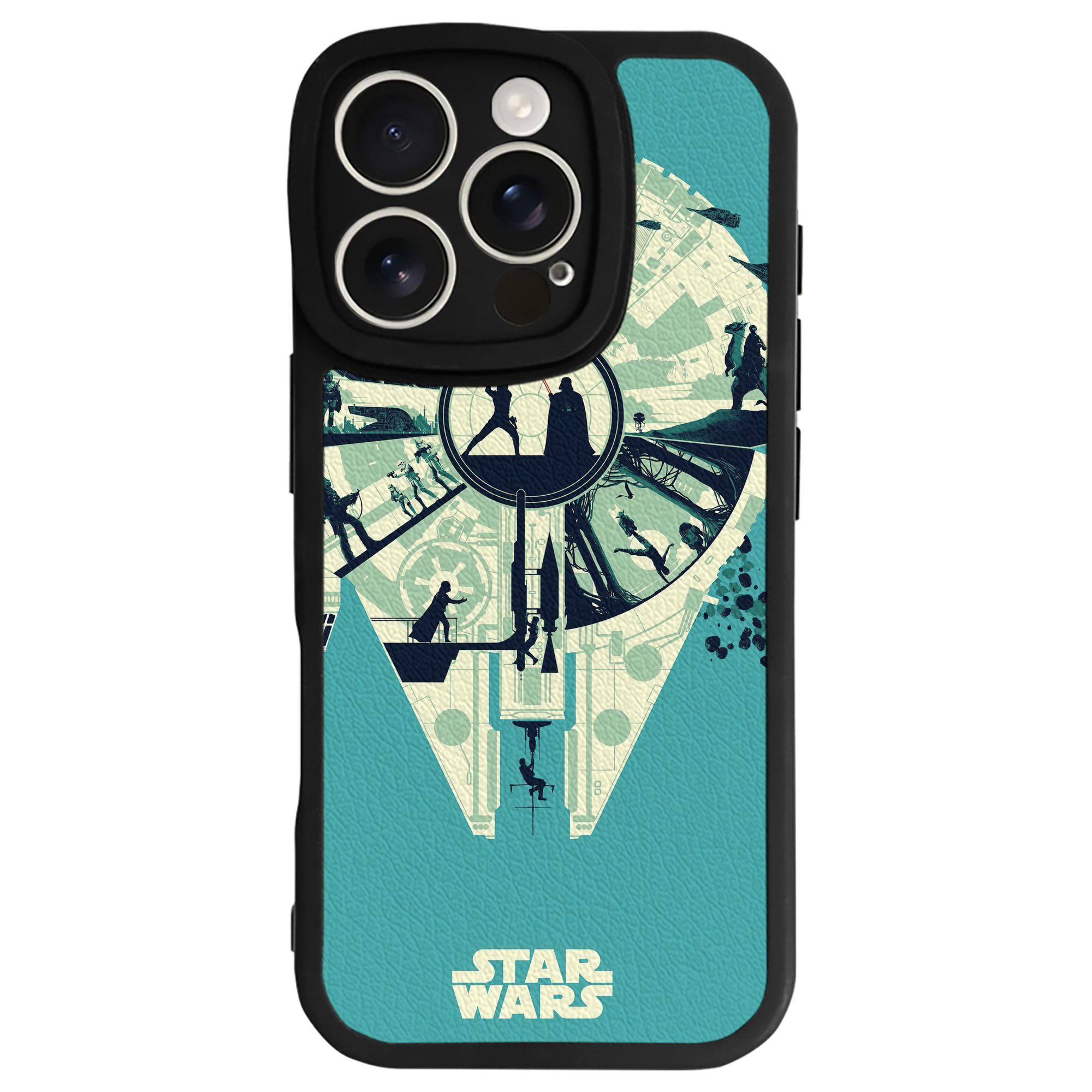 （画像用） スター・ウォーズ Star Wars 【iPhone 16シリーズ対応】シリコンスマホケース（レザー調） 材質：シリコン